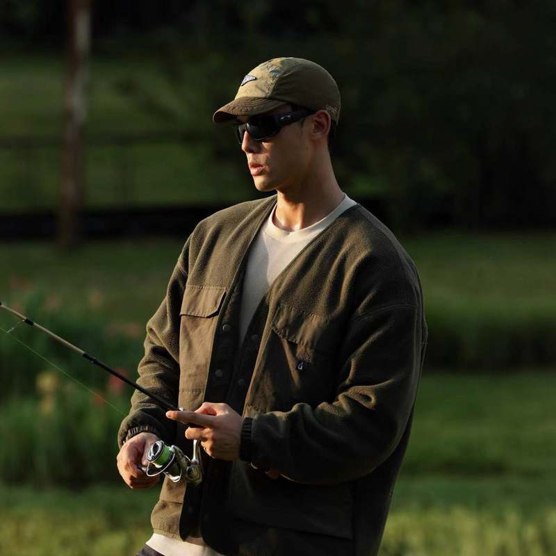 Original High-Quality Nautica@Nautica White Sail Japanese Style Outdoor Multi-Functional Flap Pocket Pants Polar Fleece Couple Jacket