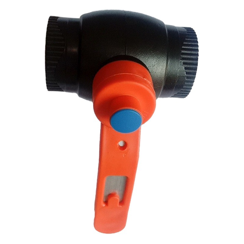 Suministro al por mayor interruptor de válvula de PE cuerpo medio empresa general tipo de acoplamiento PE mango de plástico válvula de bola de núcleo de acero de gran flujo