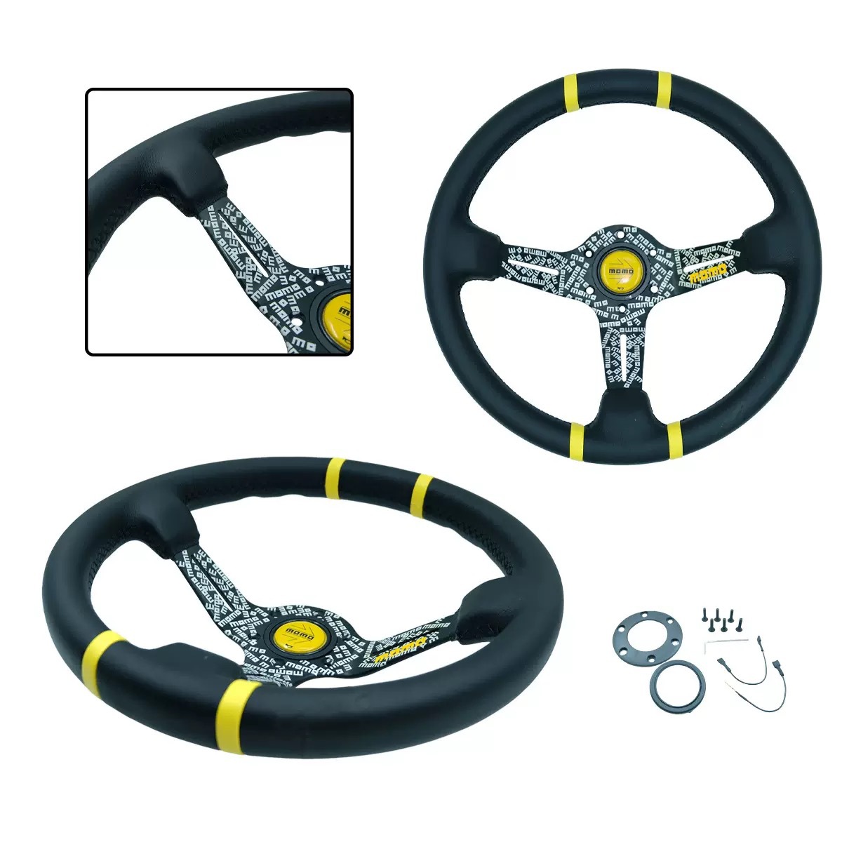 14inch Tuya matte finish modified steering wheel, universal racing modification titanium steering wheel, suitable for Fit, Civic, and Beidouxing