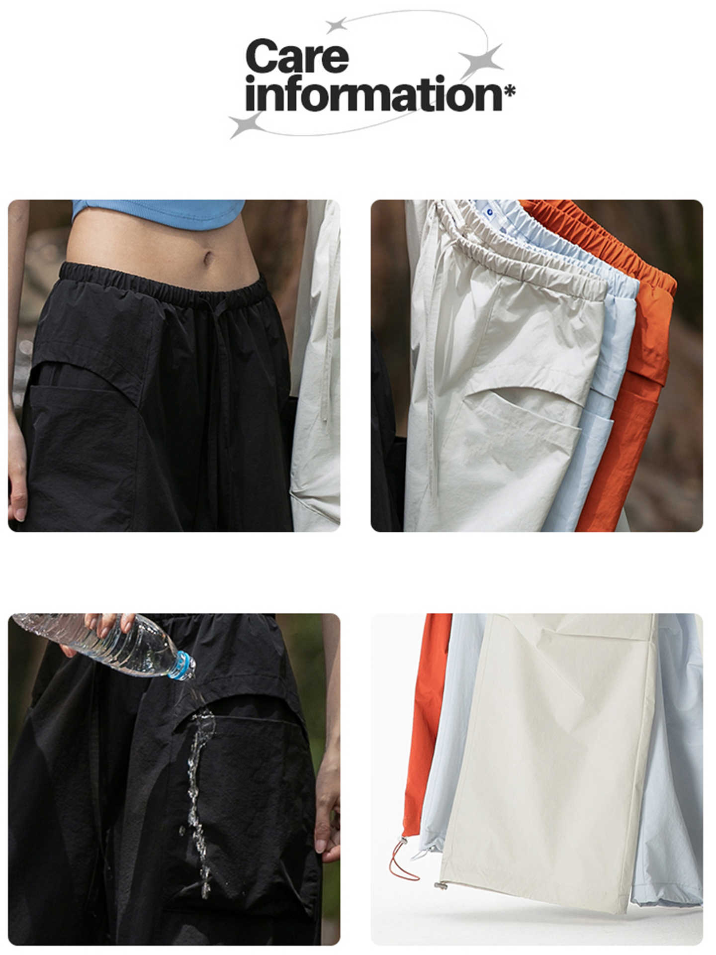 Banana Style Women's Outdoor Hiking Cargo Pants Quick-Dry Sports Parachute Pants Summer New Dopamine Pants 4