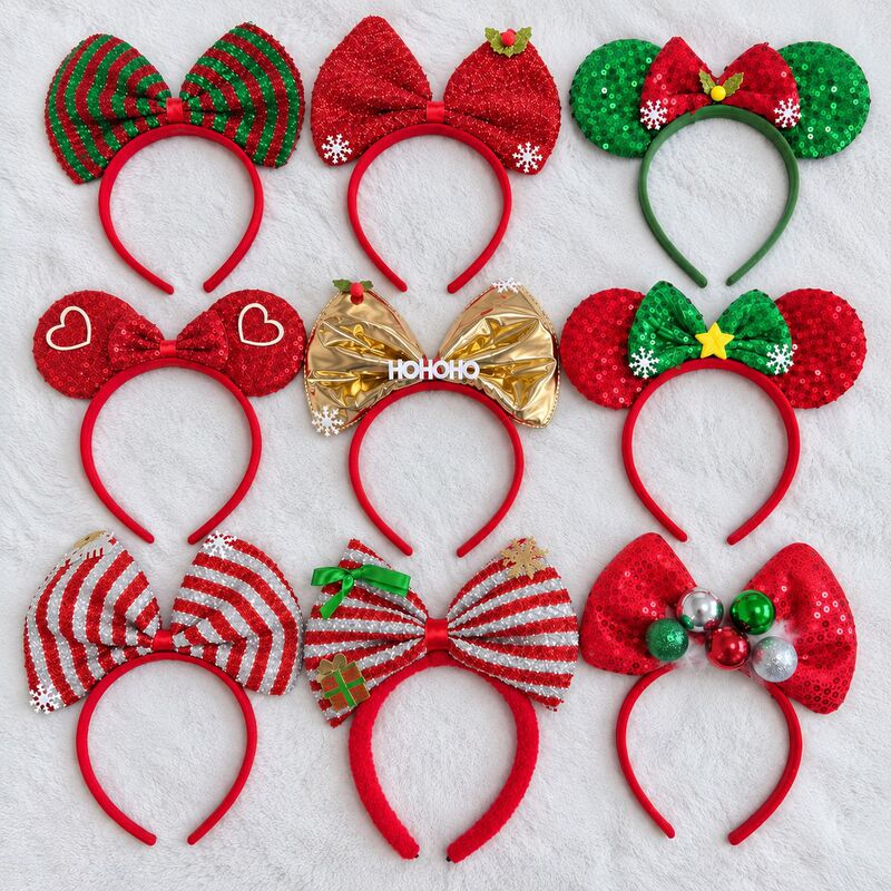 Christmas headband, bow headband, festive children's costume, holiday props, festive accessories, headband Christmas headband, bow headband, festive children's costume, holiday props, festive accessories, headband