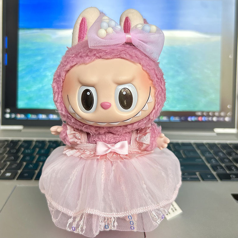 ソースメーカーのみの服】17cmペンダント ラブブ服 ブラインドボックス ラブブ人形 人形服 クールブラック カラフル|undefined