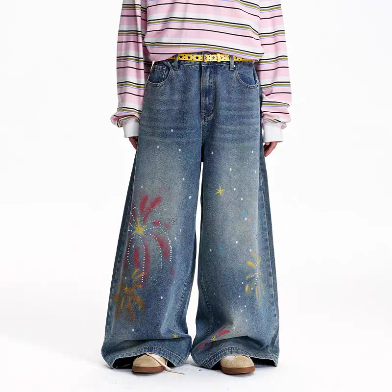Men's Stylish Simple Harajuku Style Trendy Fashionable Versatile Jeans Denim Clothing_mkmklike.com