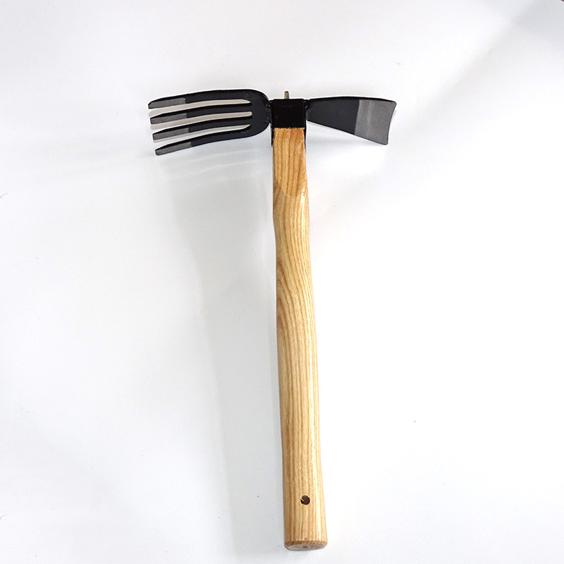批发园艺工具锄草小锄头锰钢家用小花锄户外挖土两用叉锄