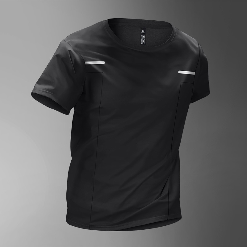 Camiseta deportiva para hombres hielo seco rápido verano delgado de mangas cortas ropa deportiva transpirable ropa de entrenamiento para correr chaqueta
