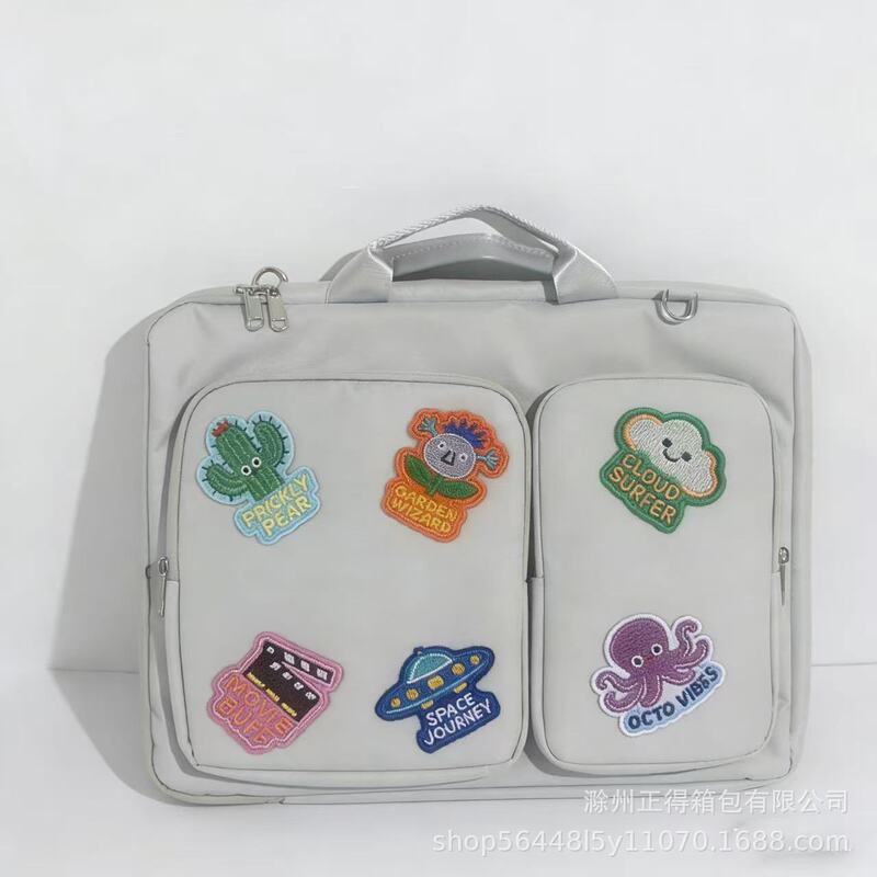 Cross-Body Cartoon Monster Patch Computer Bag Suitable for Huawei, Apple, Lenovo, Asus, Dell Laptops