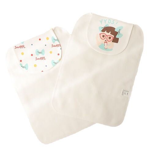Baby sweat-absorbent towel four-layer kindergarten cotton gauze pad sling children's sweat towel large, medium and small breathable and sweat-absorbent