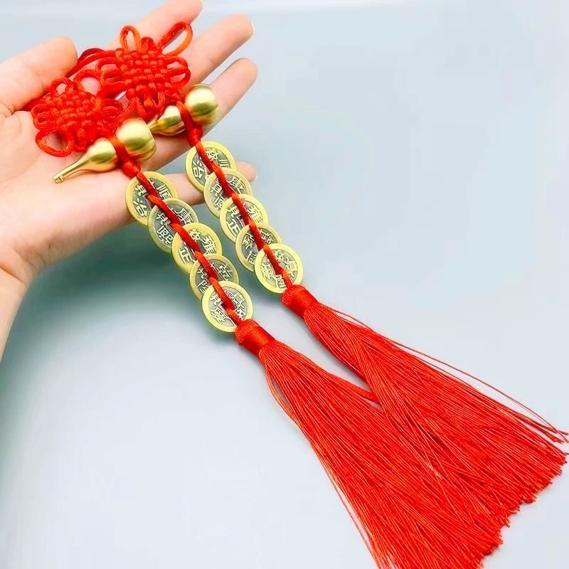 Китайский узел чистая медная Тыква пять императорских денег кулон открытая медная Тыква Низкая Открытая медная Тыква пакет киноварь от двери до двери