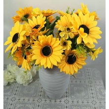 假花仿真花7叉太阳花2号 田园风格室内外家具装饰假花仿真花