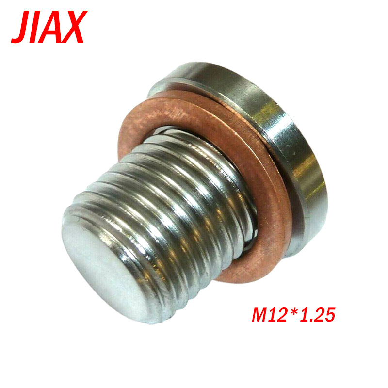 Spot del fabricante M12X1.25 mm tapón de rosca tapón hexagonal del perno del tubo de escape del automóvil de acero inoxidable