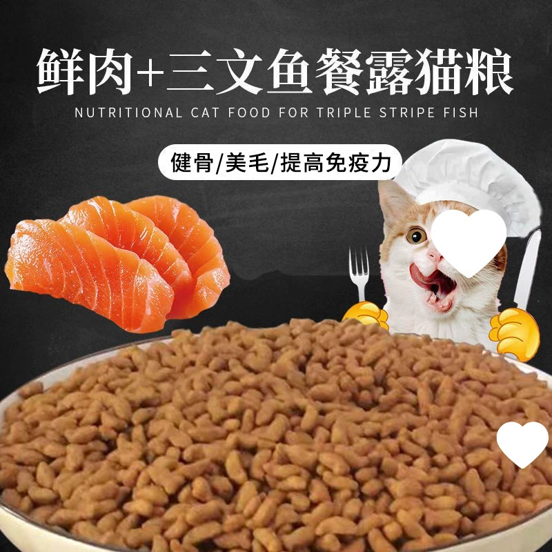 Лиофилизированный корм для кошек для набора веса, откорма щек, взрослых кошек и котят, питательный яркий цвет волос, вкус рыбы, полноценный натуральный основной корм для кошек.