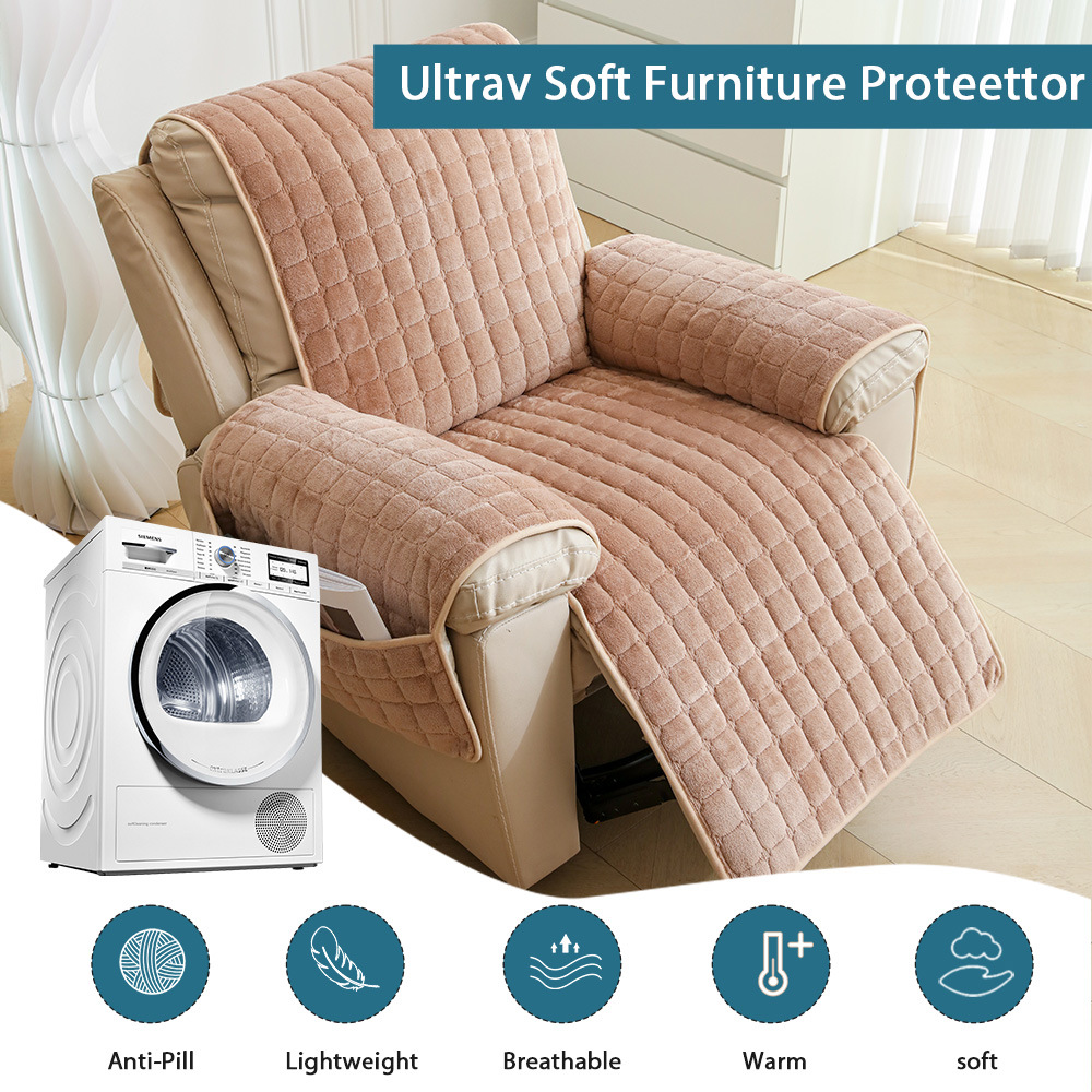 Winterplüschige, einfarbige Stuhlkissen und Sofabezüge, flauschiger Winter-Stuhlkissenbezug – weich und gemütlich, universell passend für Sofas, Sessel und Armlehnstühle_voghion.com