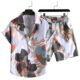 Factory Direct Men's Cardigan Casual suit 3D Digital Print Short Sleeve Shirt Hawaii suit Beach suit