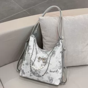 Capacious shoulder bag, universal backpack, high-end, for students