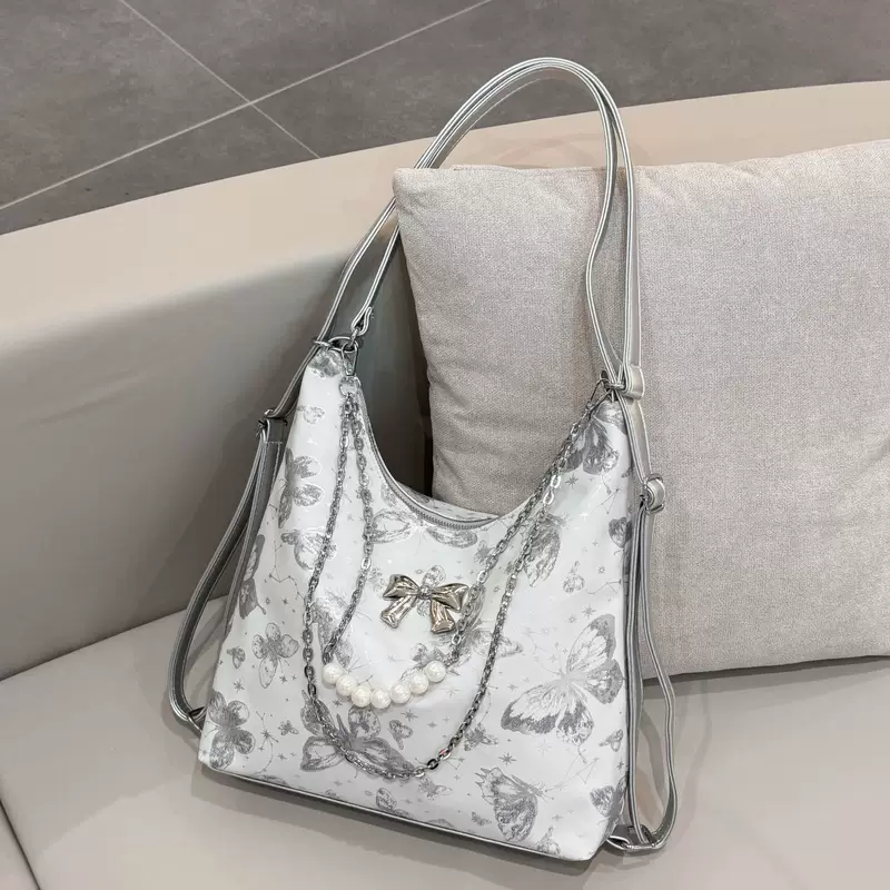 Capacious shoulder bag, universal backpack, high-end, for students