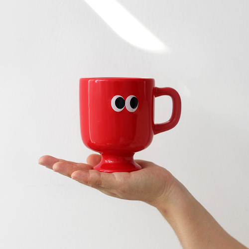 Cute and Funny Big-Eyed Monkey Mug Tall Coffee Cup Water Cup Breakfast Cup Retro Big-Eyed Couple's Glass Ginger Tea