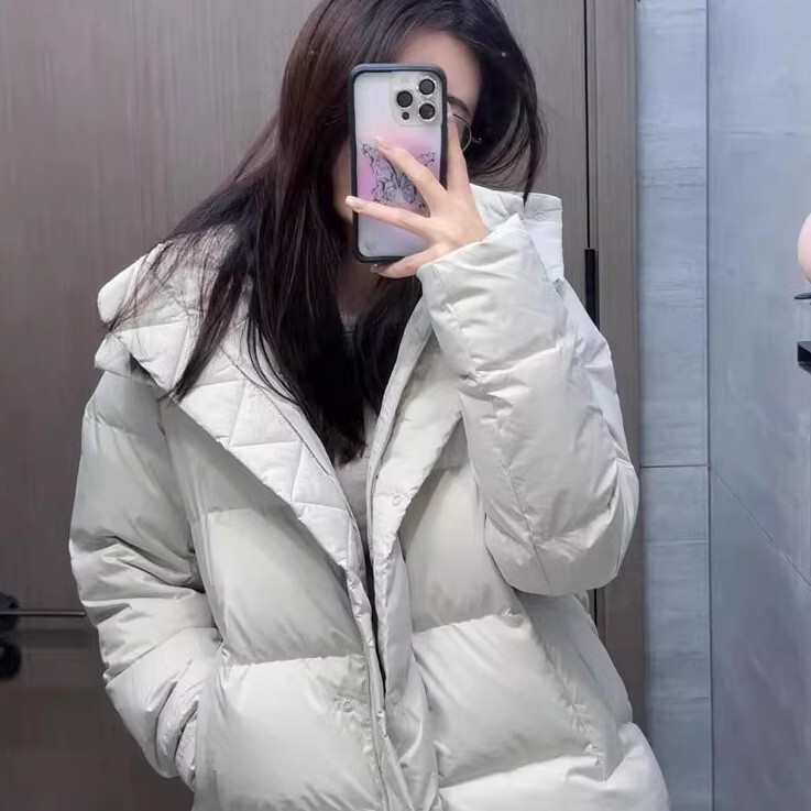 Lulu's Same Style Wunder Puff Five-Grid Duck down Thickeneded down Jacket Sports Casual Detachable Jacket