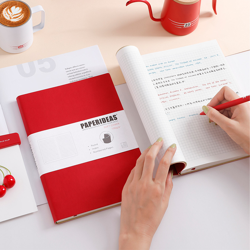 パパリデアス手帳5ソフト手帳空白点陣方眼本ビジネスオフィスシンプル手帳