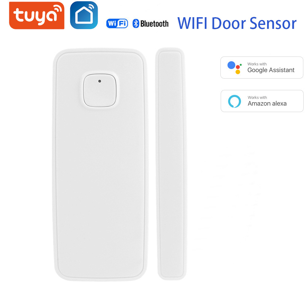 涂鸦智能wifi门磁报警器WIFI门窗传感器智能WIFI门磁报警器可联动