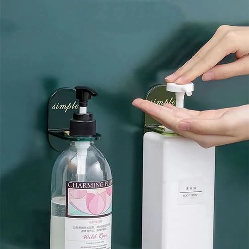 Hole-free shower soap holder wall-mounted shower curtain hook hair shampoo storage draining clip hand soap rack