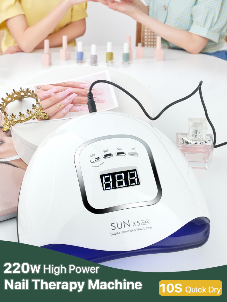 SUNx5 MAX Jel Oje ve Tırnak Uzatma İçin UV Lambası, Hızlı Kuruyan Tırnak Kürleme Jel Lambası.