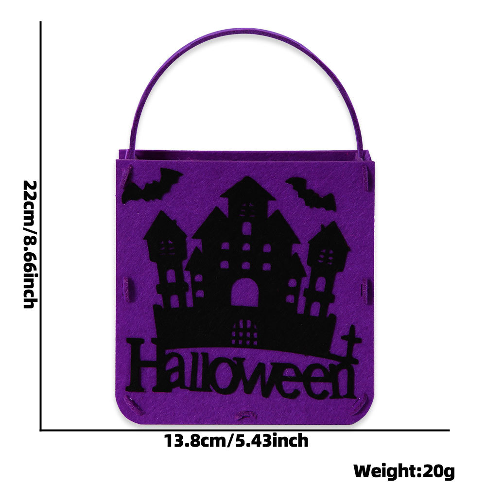 Nuevo bolso de Halloween divertido bolsa de dulces fantasma de calabaza festival de fantasmas para niños decoración de fiesta fieltro bolsa de azúcar
