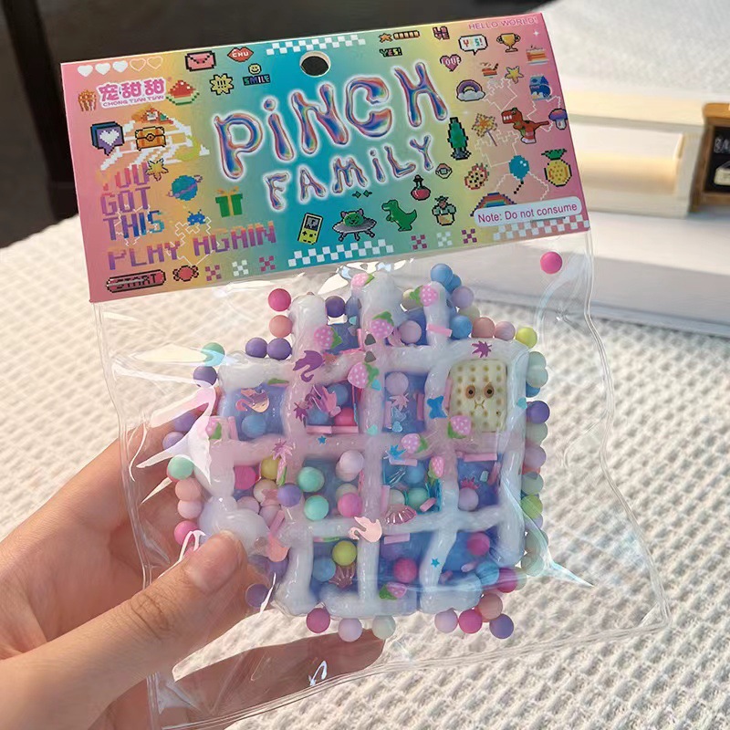 Gatito queso rebote lindo descompresión gato gato descompresión grueso juguete para estudiantes pequeño libro rojo mismo barro