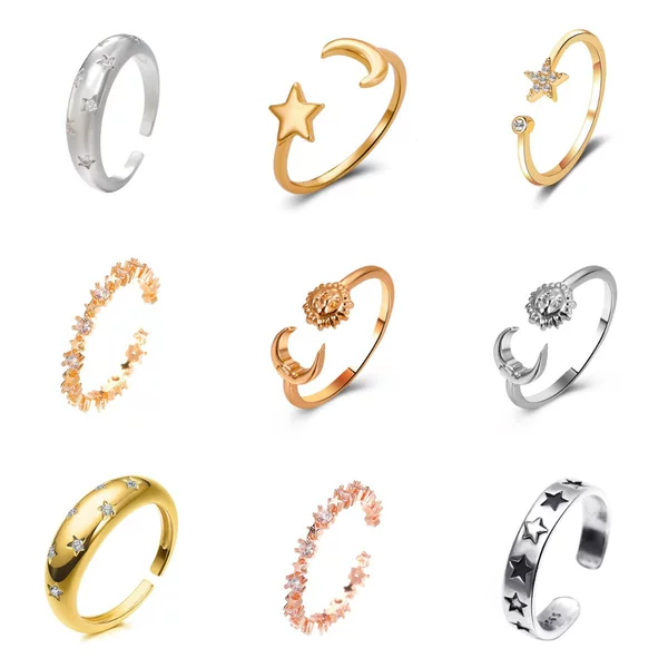 Cross-Border European and American Retro Star Ring Niche Design Female Ins Trendy Stylish Versatile Opening Adjustable Ring