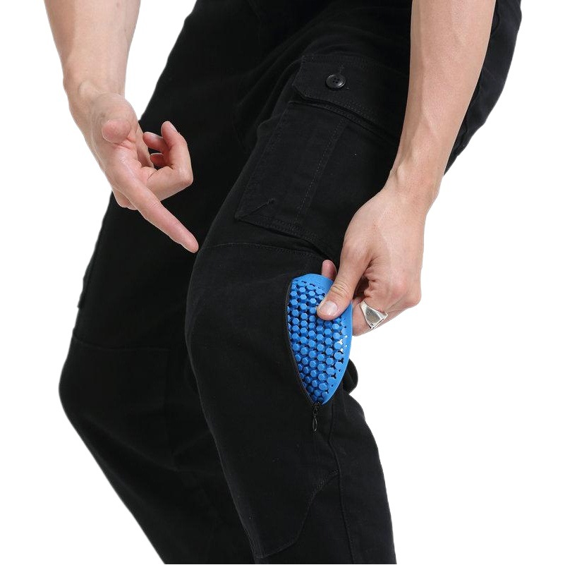 Directo de fábrica de la motocicleta pantalones vaqueros de los hombres atados al tobillo anti-caída pantalones de montar en motocicleta multi-Bag overoles CE equipo de protección