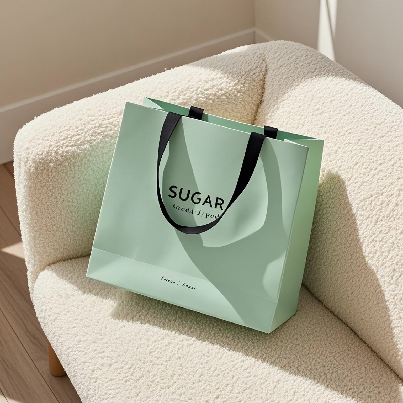 纸袋啶制手提袋礼品袋服装店礼品袋子轻奢高档可印丝带封口白纸