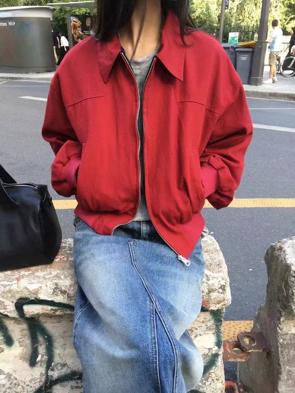 现h韩国东大门同款25年秋新宽breathe三色宽松两面穿百搭外套女|undefined