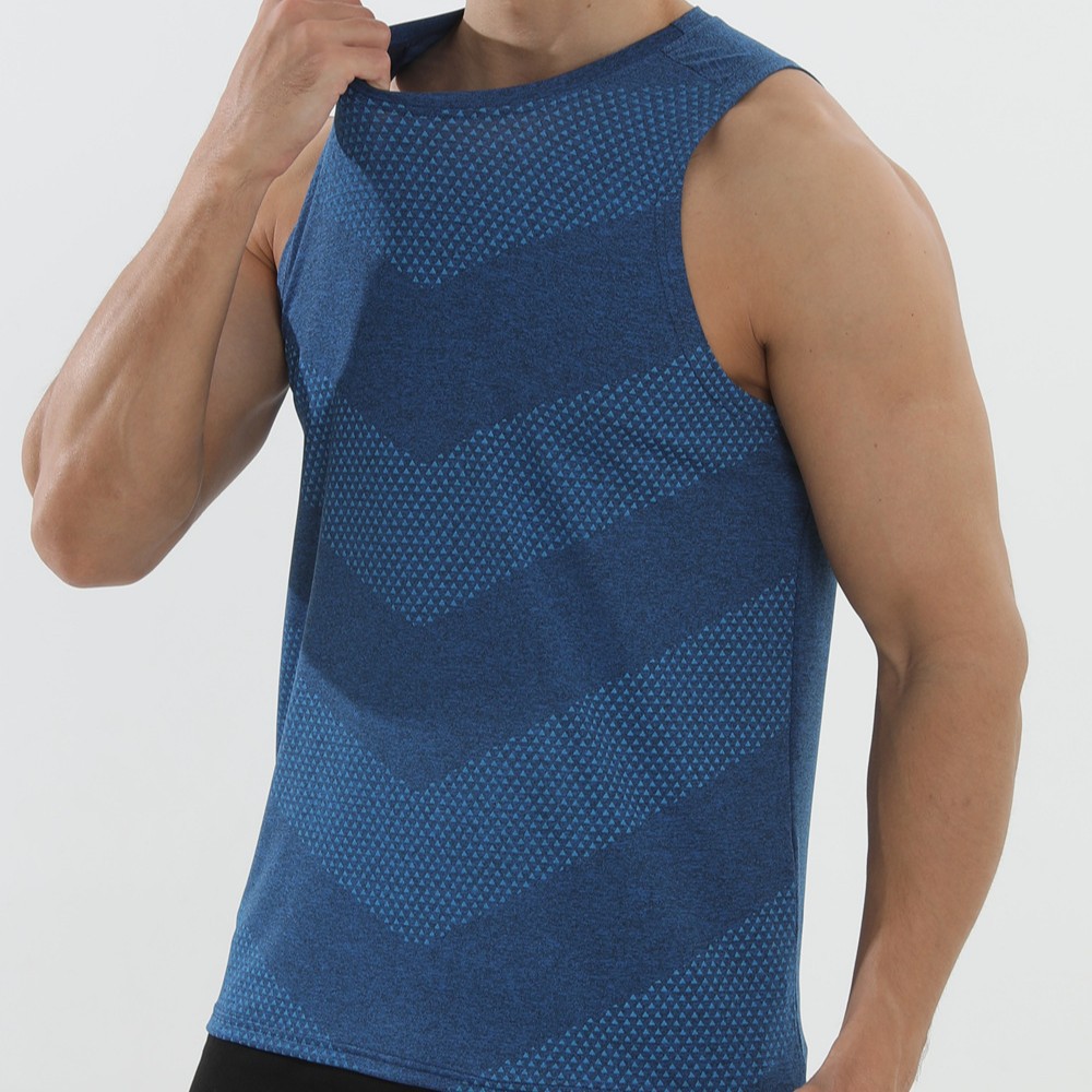 Chalecos de secado rápido para hombres transfronterizos estampados baloncesto de verano corriendo Fitness elasticidad transpirable chalecos de maratón para hombres image 3