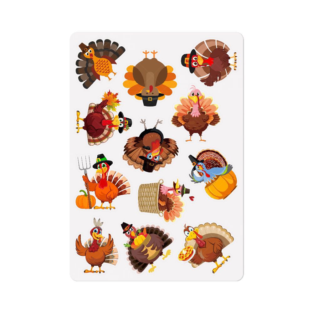 Amazon Acción de Gracias decoración calabaza pegatinas cosecha Festival de dibujos animados creativo auto-adhesivo diario regalo pegatinas