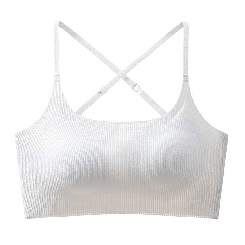 Hermoso sujetador de espalda muestra grandes y pequeños pechos reunidos sin anillo de acero ropa interior de niña ropa interior pecho pequeño sin taza vacía ropa interior reunida damas
