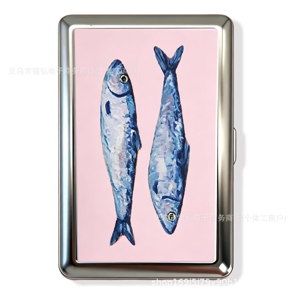 跨境热销Vintage Cigarette Case复古香烟盒多功能艺术风金属卡包