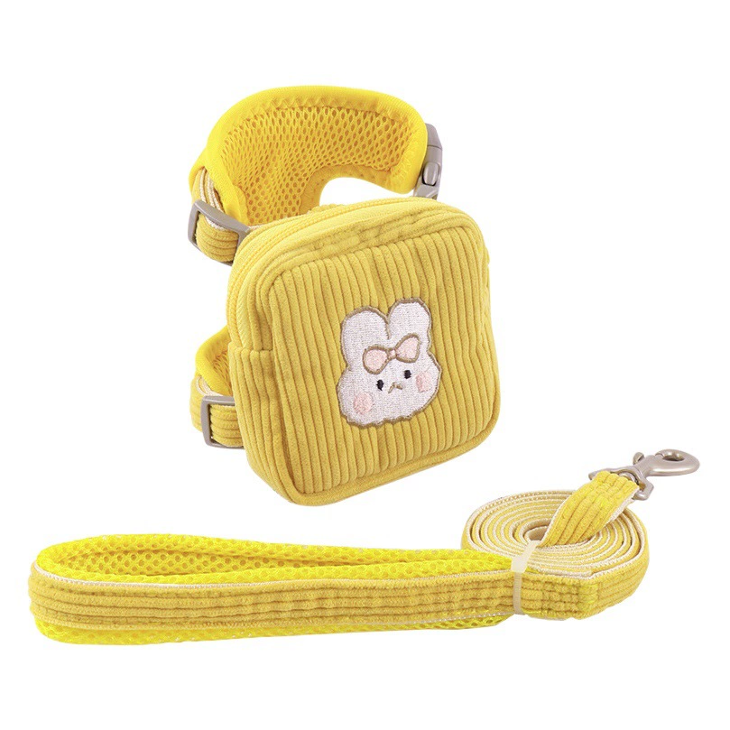 Тяговый жилет для собак Рюкзак Тедди Маленькая собака Бими Медведь Нагрудный ремень Веревка для ходьбы собак Цепь для собак