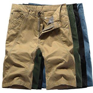 Men's Pure Cotton Casual Large Size Shorts Youth Five-point Pants Workwear Medium Pants Thin Breathable Breeches Casual Beach Pants Summer