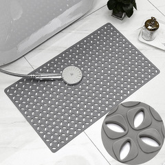 70*40cm New Bathroom Anti-Slip Mat TPE Foot Mat Household Shower Anti-Fall Mat with Four-Leaf Clover Drain Hole