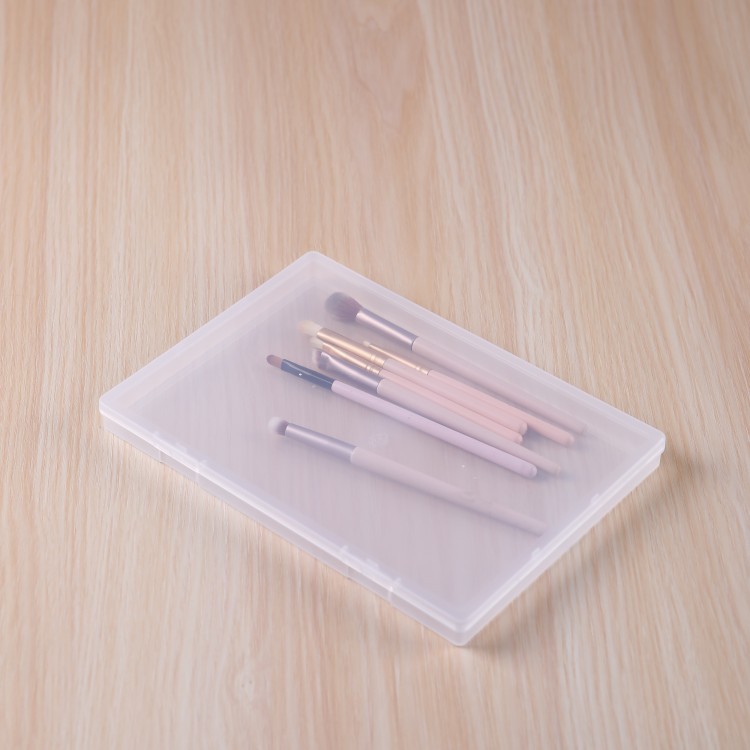 新型低平pp眉筆鉛筆収納ケース透明アクセサリー整理プラスチックケース
