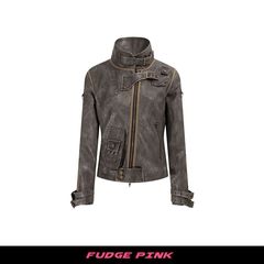 Fudge Pink 25秋季New美式复古高品质重工高端洗水皮机能重工外套
