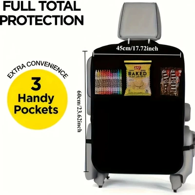 Car Storage Back Seat with Chair back anti-kick pad