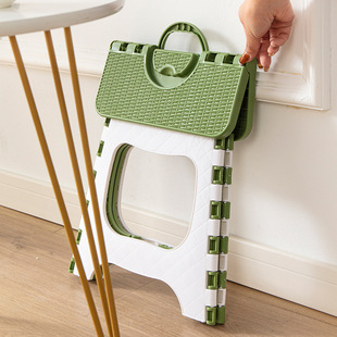 ┈ Plastic Folding Stool Portable Outdoor Small Stool Household Folding Chair Adult Simple Fishing Chair Gift Small Board