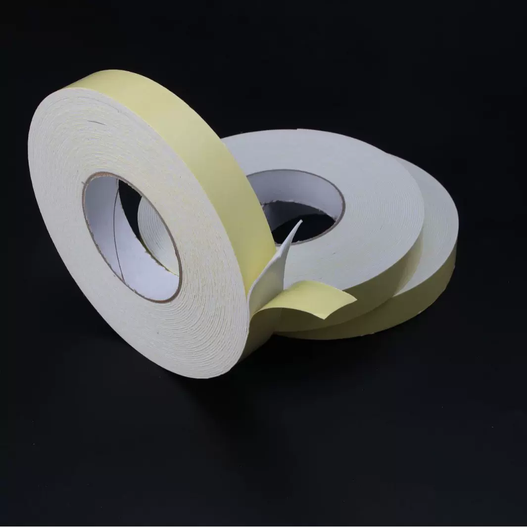 高粘白色泡棉胶带EVA泡棉密封条自粘隔音防护门窗缝隙挂钩泡沫胶