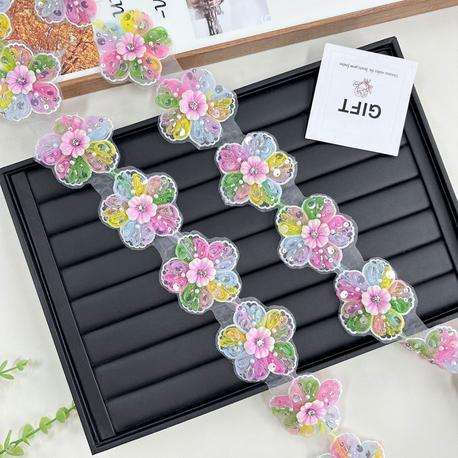 Arco iris malla perla clips de cabello niñas adultos adornos de cabello dulces encaje al por mayor diamante flor tridimensional fábrica de tocado