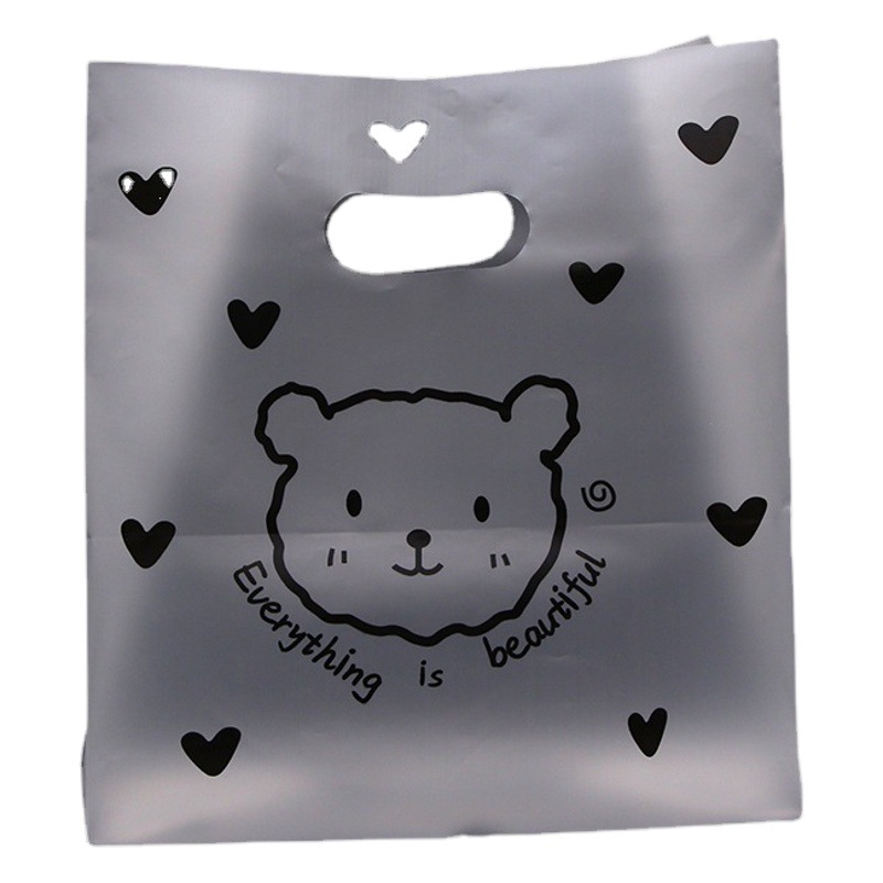 Oso de dibujos animados transparente bolsa de plástico creativo cosméticos joyería regalo bolsa de embalaje bolsa de compras image 1