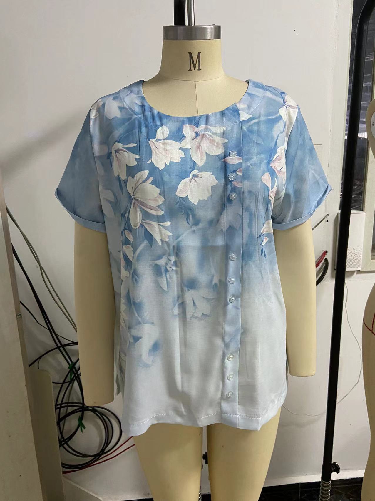 Title 12, Retro Fashion T-shirt voor dames met print, los...