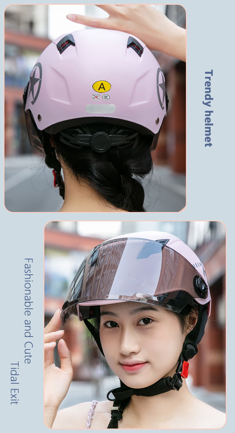 3C Certified Electric Vehicle Helmet, Motorcycle Safety Helmet, Cycling Half Helmet, Protective Commuter Helmet, Anti-Uv