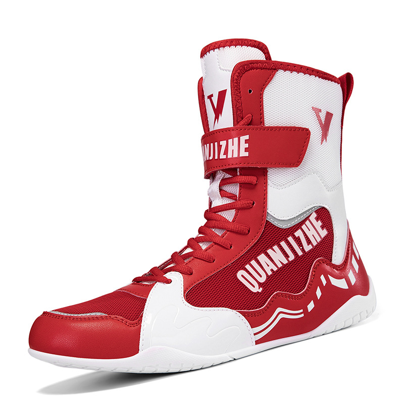 Shopping Mall Same Style Large Size 45 46 47 Boxing Shoes for Men, Professional Sports Competition Breathable Flat-Soled Fighting and Sanda Shoes, New Product