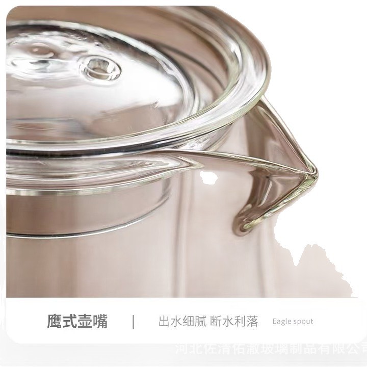 tetera de vidrio de alto silicio de silicio resistente al calor utensilios de té domésticos oficina espesar separación de té máquina de preparación de té taza de té tetera de té image 6