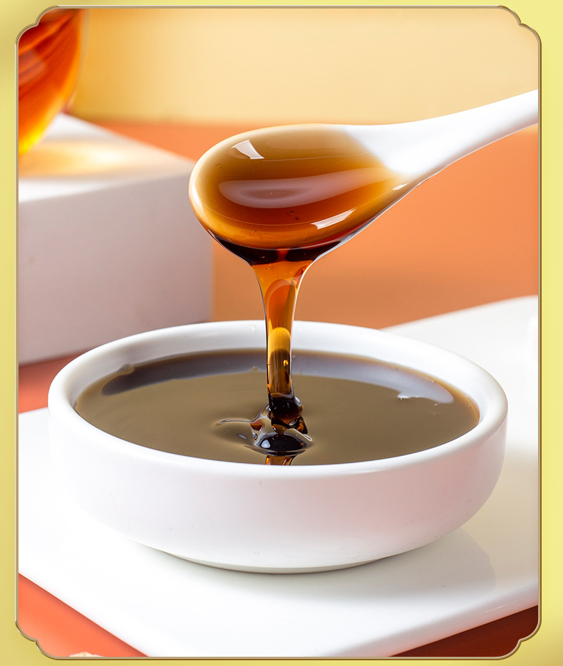 Hawthorn Six-Herb Paste (Shan Zha Liu Wu Gao) — Traditional Herbal Honey Paste, 300g Jar in use